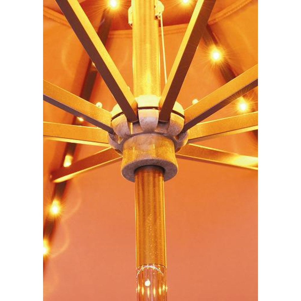 Evening Party Umbrellas LED Lighted Galtech 9 FT Auto Tilt Patio